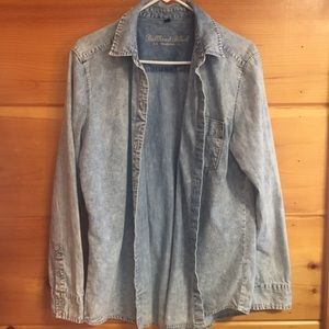 [Bullhead] light wash denim shirt jacket XL
